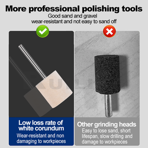 Meuleuse d'établi Rulike avec tête de polissage en laine, garantie 1 an, pour la finition miroir des métaux automobiles - Product Image 4