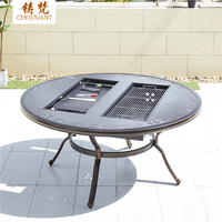 Meuble de Table pour Barbecue de jardin, en aluminium moulé, 40 pièces, ensemble de Grill d'extérieur, pour faire du feu