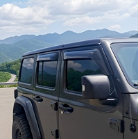 Deflectores de Ventana para Jeep Wrangler JK JL 2018-2024, Protección Contra Lluvia y Sol, Color Negro Ahumado, Acrílico Resistente, Accesorios Exteriores para 4 Puertas