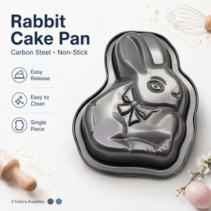 Osterhasenförmige Antihaft-<span class=keywords><strong>Backform</strong></span> aus Kohlenstoffstahl, niedliche Hasen-Kuchenform für DIY-Dessertbacken. - Product Image 1