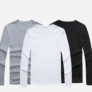 Camisetas de Manga Longa para Homens em Mistura de Algodão 180 Gsm Personalizadas por Atacado LMTL2020 - Product Image 1