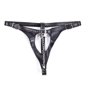 Adult Sex Game Flirting Exotic Accessories Role Play Underwear Sexy Lingerie <strong>Chastity</strong> <strong>Belt</strong> PU Leather Chain Pants For <strong>Female</strong> - Product Image 1