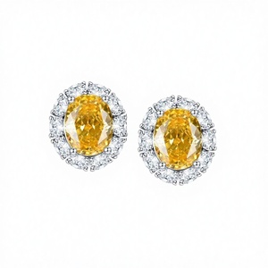 ต่างหูทรงสวยทันสมัย Ruizuan 2 กะรัต ประดับเพชรซิคอนสีเหลือง เงินแท้ สำหรับทุกเพศ เหมาะสำหรับเป็นของขวัญ ขายส่ง - Product Image 3