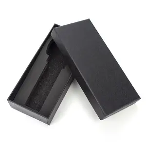 定制标志手表盒矩形黑色表壳手表架硬纸纸板手表包装盒展示