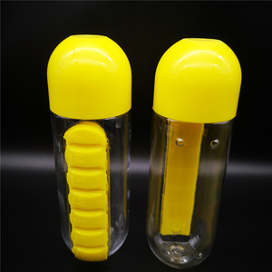 Bán Buôn Nhựa Nóng 600Ml 20 Oz Xách Tay Tùy Chỉnh Chai Nước Với Hàng Tuần Thuốc Thuốc Lưu Trữ Container Trường Hợp Tổ Chức Hộp - Product Image 3