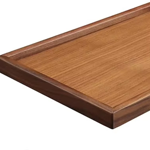 Plateau de service en bois massif naturel, plateau rectangulaire en bois multifonctionnel pour le <span class=keywords><strong>petit</strong></span>-déjeuner, le café, les aliments, les boissons, la décoration de la maison et l'utilisation hôtelière - Product Image 1