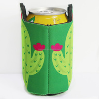 Protège-canettes isotherme en mousse 12oz motif Cactus pour canettes de bière et de soda