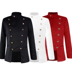 Baige para hombre de doble botonadura Blazer chaqueta Slim Fit Stand Collar <span class=keywords><strong>traje</strong></span> Hsoter novio <span class=keywords><strong>traje</strong></span> de <span class=keywords><strong>boda</strong></span> - Product Image 3