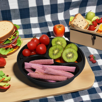 Boîte à lunch jetable de qualité alimentaire à 3 compartiments, compatible congélateur et micro-ondes
