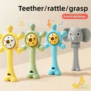 Nouvelle hochette en silicone mignonne de dessin animé <span class=keywords><strong>pour</strong></span> bébés et molaires, de 0 à 24 mois, personnalisable - Product Image 2