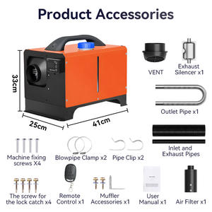 Chauffage d'air pour voiture de camping, de voyage en famille, de camping-car, de camion, de cabine, de camping-car, 12V 24V 8KW, diesel, radiateur, carburant, stationnement - Product Image 3