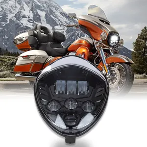 Pabrik Langsung 50W Chrome Led Headlight 7 Inch Led Motor Headlight Hi/Low Beam Led Headlight untuk Victory Motor