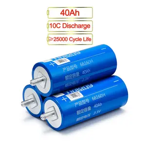 30Ah 35Ah 45Ah 55Ah cylindrique grade a lithium titanate Batterie lto akku 2.3V Lto Batterie Yinlong 66160 Lto 40Ah