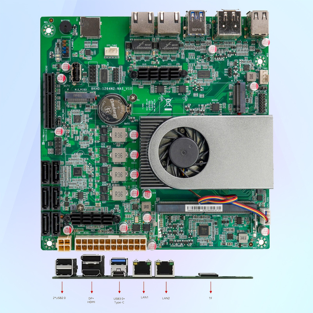 Suppliers Mother Board Intel N97 Fanless Mini-itx 6Bay NAS DDR5 2*Intel 17x17CM I226 2.5G Mainboard Motherboard with Dual Lan