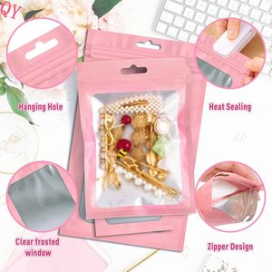 Q Y Holographic Packaging Bag Antiodor Can Be Resealed Used for Food Jewelry Candy Storage Transparent Aluminum Foil Storage Bag - Product Image 3