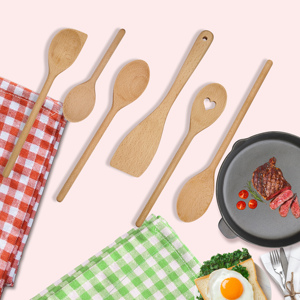 Cuchara <span class=keywords><strong>de</strong></span> Cocina Ecológica <span class=keywords><strong>de</strong></span> Madera con Funciones <span class=keywords><strong>de</strong></span> Mezclar y Remover, Diseño Minimalista/Moderno - Product Image 3
