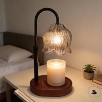Lampe chauffe-bougie LED minimaliste pour bougies Euro, veilleuse