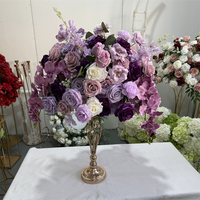 IFG Usine À La Main 50cm Artificielle Orchidée Pourpre Fleur Boule Centres De Table Décorations