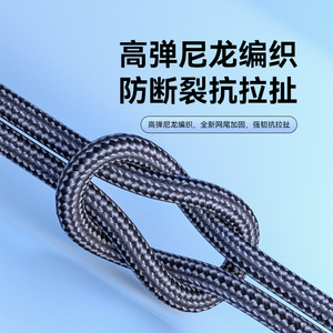 Câble de données USB-C vers USB-C 100W à charge rapide, tressé en nylon, pour téléphones, tablettes et ordinateurs portables Apple séries 15 et 16 - Product Image 4