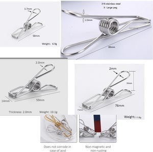 Vàng 316 thép không gỉ <span class=keywords><strong>PEG</strong></span> hoặc Marine lớp quần áo <span class=keywords><strong>PEG</strong></span> và clothespins và chúng tôi làm cho 304 không gỉ clip cho vải treo giá - Product Image 3