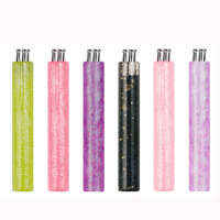 1 pièce Stylo de nail art en forme de fleur en cristal, Pinceaux à ongles en acrylique, Outils de stylo-pinceau pour dessin et sculpture de pétales en gel DIY