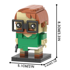 MOC7529 Walter 130 pezzi bianchi con testa quadrata eccezionale portavoce nero assemblare blocchi educativi giocattoli regalo per bambini - Product Image 3