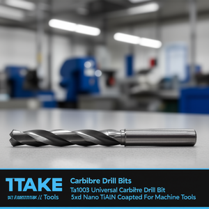 Foret universel en carbure Ttake Ta1003 5Xd avec revêtement Nano TiAlN pour machines-outils - Product Image 3