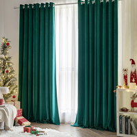 Rideau occultant de luxe en velours à œillets, isolant thermique et insonorisant pour chambre et salon