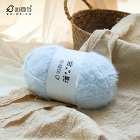 Direkt vom Hersteller 197 Yards 5,28 Unzen 80% Nylon 20% Baumwolle Langhaariges Nerzgarn mit Anpassbarem Etikett