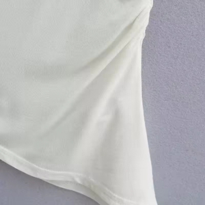 Camiseta Deportiva Blanca de Cuello Redondo para Mujer, Diseño Moderno 2026, Corta, de Alta Calidad, Básica, para Verano - Product Image 5