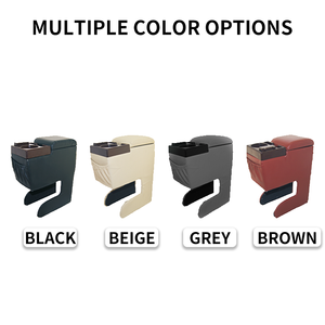 Factory Direct Sell Universal Car Armrest Box with Large Space and Ashtray Storage Box Interior Kits PVC Material - Product Image 2