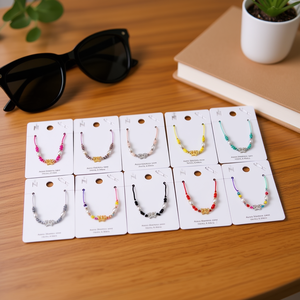 Stainless Steel Beaded <b>Bracelet</b> <b>Set</b> 12pcs Handmade Fashion Jewelry Unisex Gift Trendy Style - Product Image 3