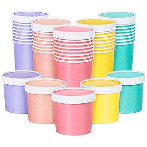 Gobelets en papier isothermes à paroi simple ou double, de qualité alimentaire, avec couvercles, personnalisables avec logo, pour <span class=keywords><strong>la</strong></span> promotion de desserts haut de gamme - Product Image 1