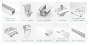 Supports photovoltaïques pour panneaux solaires SSS pour toits plats, installation au sol, kit de montage inclinable pour panneaux solaires - Product Image 6