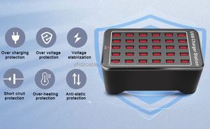 30 Port USB Multi Port Charging Dock EU UK <b>US</b> AC <b>Power</b> <b>Adapter</b> Mobile Desktop Charging Station - Product Image 5