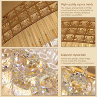 Lustre de luxe pour hôtel, panneau de plafond en cristal, suspension moderne fantaisie pour salon, luminaire LED suspendu, personnalisé, inspecté par le contrôle qualité