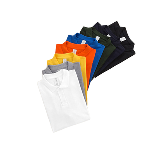 Chemises décontractées en polyester/coton tricoté anti-rides pour hommes, vente en gros, logo personnalisé, broderie, impression, manches courtes, golf, uni, vierge - Product Image 1