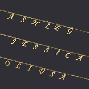 Tendencias 2025, Collar Moderno y Único de Acero Inoxidable 316L con Baño de Oro de 18K, Personalizado con Nombre y Letras, para Mujer - Product Image 6