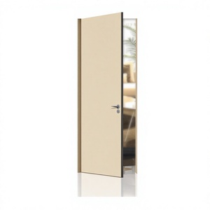 Puerta Interior Minimalista con Panel de Vidrio, Acabado MDF, Apertura Manual, Aislamiento Acústico, para Hogar u Oficina - Product Image 1