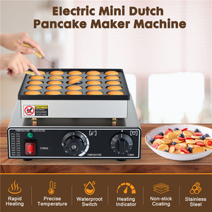 Heavy Duty Automatic Mini Pancake Maker 25 Holes Nonstick Poffertjes Dorayaki <b>Waffle</b> <b>Machine</b> 110V/220V Commercial - Product Image 5