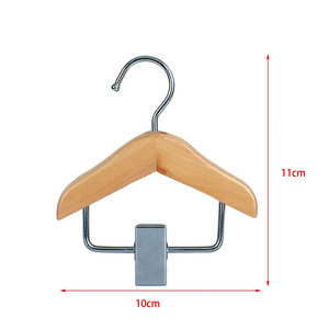 Solid Wood <strong>Mini</strong> Pet Clothes <strong>Hanger</strong> with Clip and Hook for Dog Clothing &amp; Pet Accessories - Product Image 4