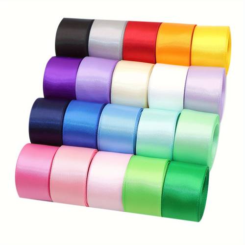 Wholesale 2 Inch 196 Colors Double Face Satin Ribbon 6mm 4cm 5cm Polyester Printed personalized Gift ribbon for flowers