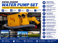 Pompe centrifuge auto-amorçante haute pression portable robuste à moteur diesel CC 5 CV sur remorque pour drainage d'urgence