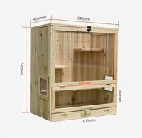 Kandang Hamster Kayu Modern Ramah Lingkungan Grosir dengan Jendela Akrilik, Rumah Hewan Peliharaan Berventilasi untuk Hamster, Gerbil, Tikus, Tahan Lama, Mudah Dipasang
