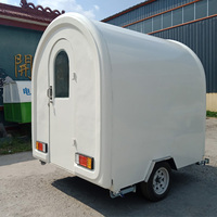 Camion de restauration rond mobile remorque caravane chariot de restauration rapide Hot Dog Concession entreprise voiture personnalisée