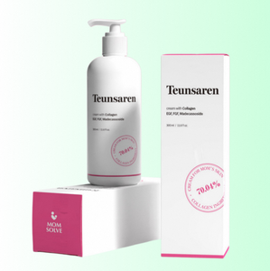 Crema Coreana Teunsaren para el Cuidado de la Piel en el Embarazo, Contra Estrías, 70% Colágeno, Fórmula de 200 Dalton, Elastina Hidrolizada, Elasticidad y Densidad de la Piel - Product Image 1