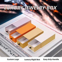 Boîte cadeau de luxe rigide pour bijoux et montres avec logo personnalisé, poignée, fermeture magnétique, emballage en papier écologique, design portable pour bagues