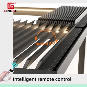 Gazebo retráctil <span class=keywords><strong>de</strong></span> resistencia al viento totalmente abierto superior con luces LED Fácil instalación Gazebo <span class=keywords><strong>de</strong></span> jardín ecológico al aire libre - Product Image 5