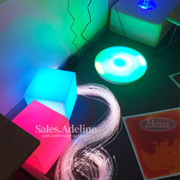 Kit de lumière à fibres optiques sensorielles interactif pour tube à bulles, pour l'autisme multisensoriel et l'apprentissage, éclairage de la pièce