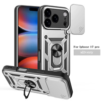 SJ-17P usine 360-D rotatif Anti-empreintes digitales armure coque de téléphone tout autour antichoc caméra protecteur pour IPhone17 galvanoplastie